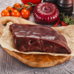 Raw beef liver piece for cooking